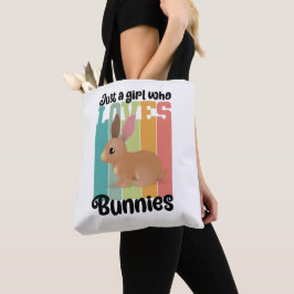 Gewoon een meisje dat van Bunnies Easter Bunny Cut Tote Bag