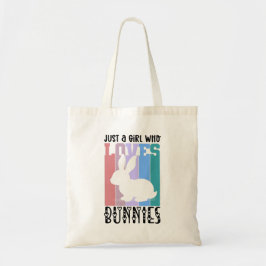 Gewoon een meisje dat van Bunnies Easter Bunny Cut Tote Bag