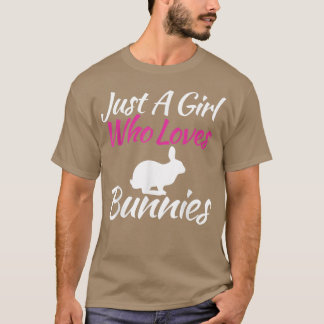 Gewoon een meisje dat van Bunnies Funny Gezegde ho T-shirt
