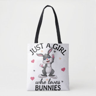 Gewoon een meisje dat van bunnies houdt Gift Tote Bag