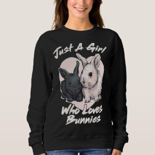 Gewoon een meisje dat van Bunnies houdt, konijnenb Trui