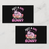 Gewoon een meisje dat van Bunnies houdt, paasdag c Visitekaartje (Voorkant / Achterkant)