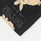 Gewoon een meisje dat van Bunnies Rabbit houdt Fleece Deken (Hoek)