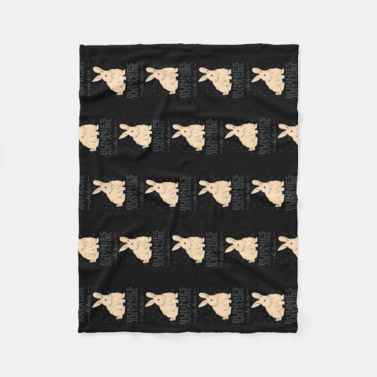 Gewoon een meisje dat van Bunnies Rabbit houdt Fleece Deken (Voorkant)