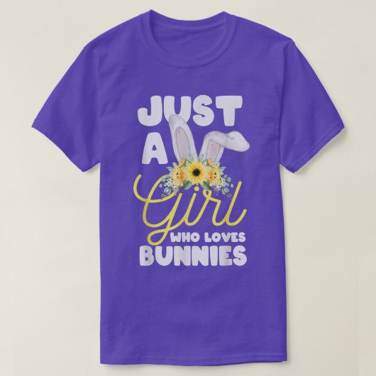 Gewoon een meisje dat van Bunnies Rabbit Lover Zoo T-shirt (Design voorkant)