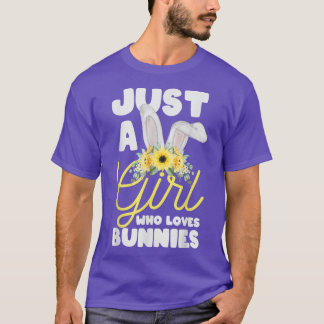 Gewoon een meisje dat van Bunnies Rabbit Lover Zoo T-shirt