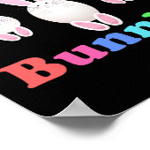 Gewoon een meisje dat van Bunnies Rabbit Pasen hou Poster (Hoek)