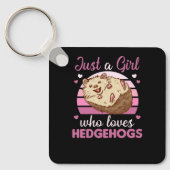 Gewoon een meisje dat van Bunnies Sweet Rabbit hou Sleutelhanger (Voorkant)