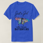 Gewoon een meisje dat van Butterflies houdt Entomo T-shirt (Design voorkant)