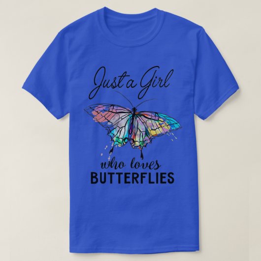 Gewoon een meisje dat van Butterflies houdt Entomo T-shirt (Design voorkant)