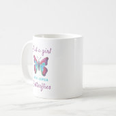 Gewoon een meisje dat van Butterflies houdt Koffiemok (Voorkant links)