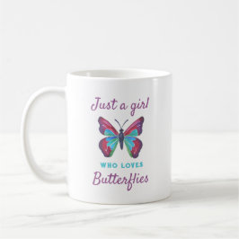 Gewoon een meisje dat van Butterflies houdt Koffiemok