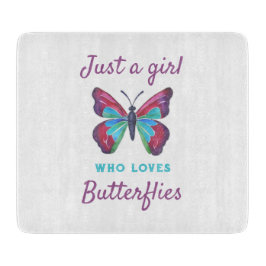 Gewoon een meisje dat van Butterflies houdt Snijplank