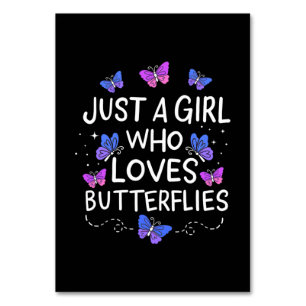 Gewoon een meisje dat van Butterfly houdt Kaart