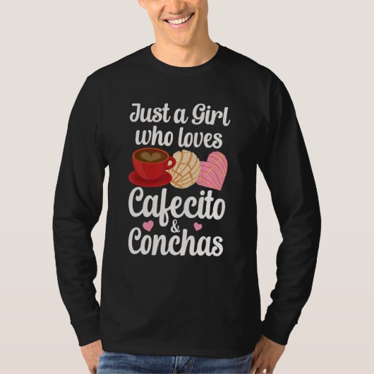 Gewoon een meisje dat van Cafecito & Conchas Spaan T-shirt (Voorkant)