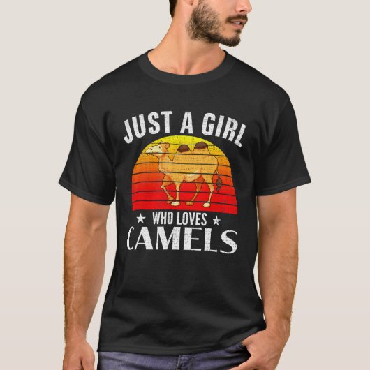 Gewoon een meisje dat van Camelids houdt, grappige T-shirt (Voorkant)