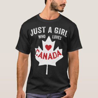 Gewoon Een Meisje Dat Van Canada Dag Dominion Dag T-shirt