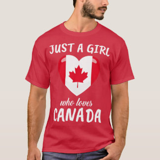 Gewoon een meisje dat van Canada houdt T-shirt