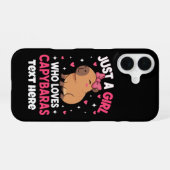 Gewoon een meisje dat van capibara's houdt iPhone 16 hoesje (Achterkant horizontaal)