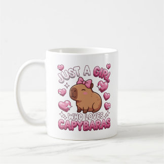 Gewoon een meisje dat van capibara's houdt koffiemok