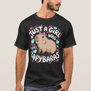Gewoon een meisje dat van capibara's knaagdieren v t-shirt
