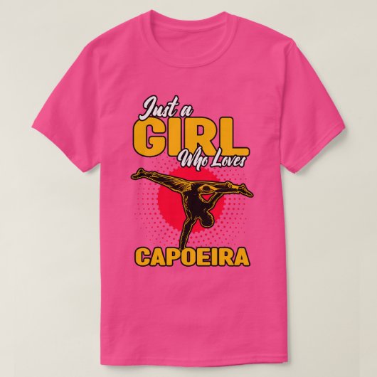 Gewoon Een Meisje Dat Van Capoeira Houdt T-shirt (Design voorkant)