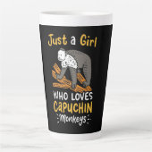 Gewoon een meisje dat van Capuchin-apen houdt Latte Mok (Voorkant)