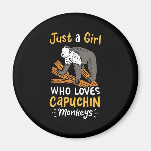 Gewoon een meisje dat van Capuchin-apen houdt Magneet (Voorkant)