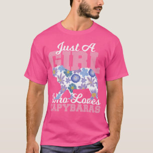 Gewoon een meisje dat van Capybara houdt T-shirt