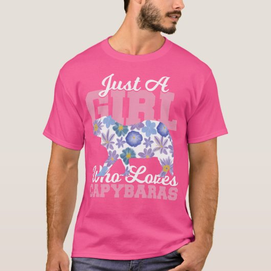 Gewoon een meisje dat van Capybara houdt T-shirt (Voorkant)
