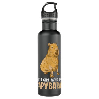 gewoon een meisje dat van capybaras Capybara houdt Waterfles