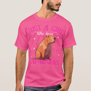 Gewoon een meisje dat van Capybaras Cute Capybara T-shirt