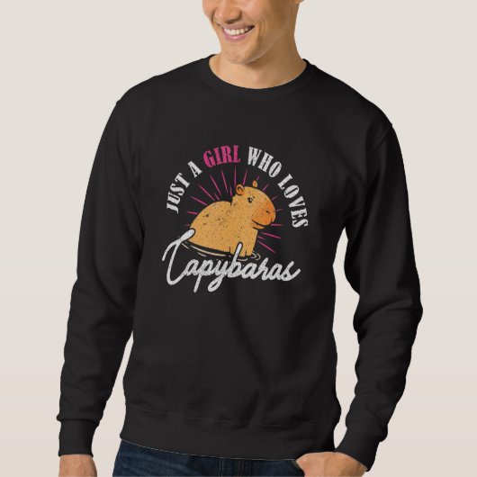 Gewoon een meisje dat van Capybaras Cute Capybara Trui (Voorkant)