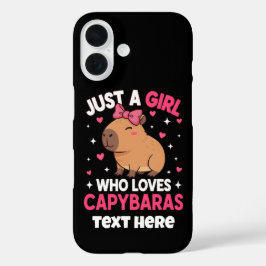 Gewoon een meisje dat van Capybaras houdt iPhone 16 Hoesje