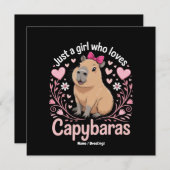 Gewoon een meisje dat van Capybaras houdt Grappig Kaart (Voorkant / Achterkant)