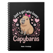 Gewoon een meisje dat van Capybaras houdt Grappig  Notitieboek (Voorkant)