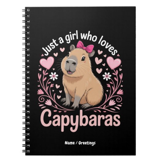 Gewoon een meisje dat van Capybaras houdt Grappig  Notitieboek (Voorkant)