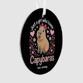 Gewoon een meisje dat van Capybaras houdt Grappig  Ornament (voorkant)