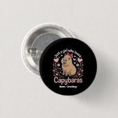 Gewoon een meisje dat van Capybaras houdt Grappig Ronde Button 3,2 Cm (Voorkant /achterkant)