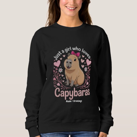 Gewoon een meisje dat van Capybaras houdt Grappig Trui (Voorkant)
