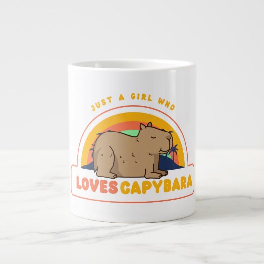 Gewoon een meisje dat van Capybaras houdt Grote Koffiekop (Voorkant)