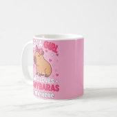Gewoon een meisje dat van Capybaras houdt Koffiemok (Voorkant links)
