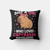 Gewoon een meisje dat van Capybaras houdt Kussen (Voorkant)