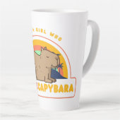 Gewoon een meisje dat van Capybaras houdt Latte Mok (Rechterhoek)