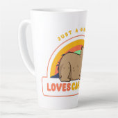 Gewoon een meisje dat van Capybaras houdt Latte Mok (Linkerhoek)