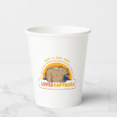 Gewoon een meisje dat van Capybaras houdt Papieren Bekers (Voorkant)