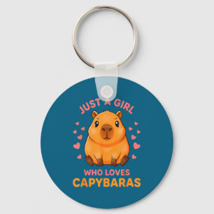 Gewoon Een Meisje Dat Van Capybaras Houdt Schattig Sleutelhanger