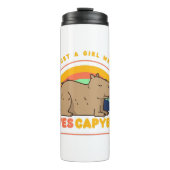 Gewoon een meisje dat van Capybaras houdt Thermosbeker (Voorkant)