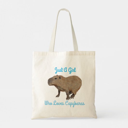 Gewoon een meisje dat van Capybaras houdt Tote Bag (Achterkant)
