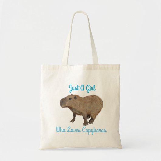 Gewoon een meisje dat van Capybaras houdt Tote Bag (Voorkant)